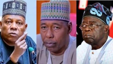 Shettima, Zulum, Tinubu